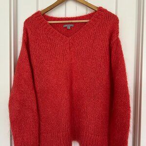 COS Mohair and Wool Orange Sweater